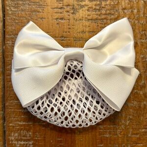💥3/$10💥 Vintage Satin Bow Hair Clip With Hair Net